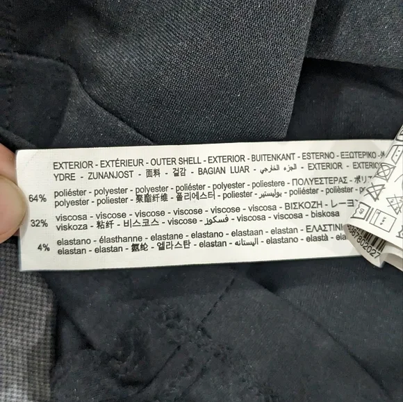 Zara gray front chest cut out Houndstooth sheath mini dress long sleeves size S - Picture 11 of 12